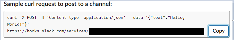 Slack Webhook Code